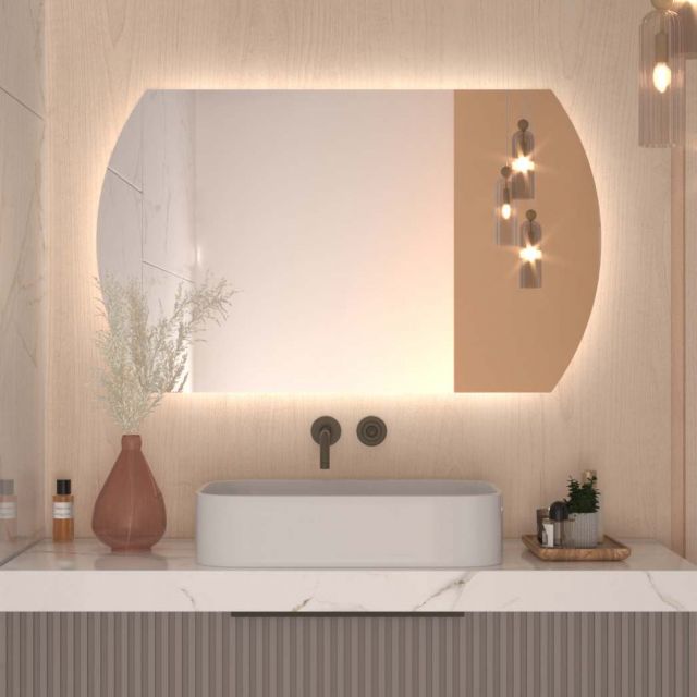 Espejo atípico con iluminación LED A4